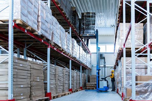 warehouse worker driver delivery loading