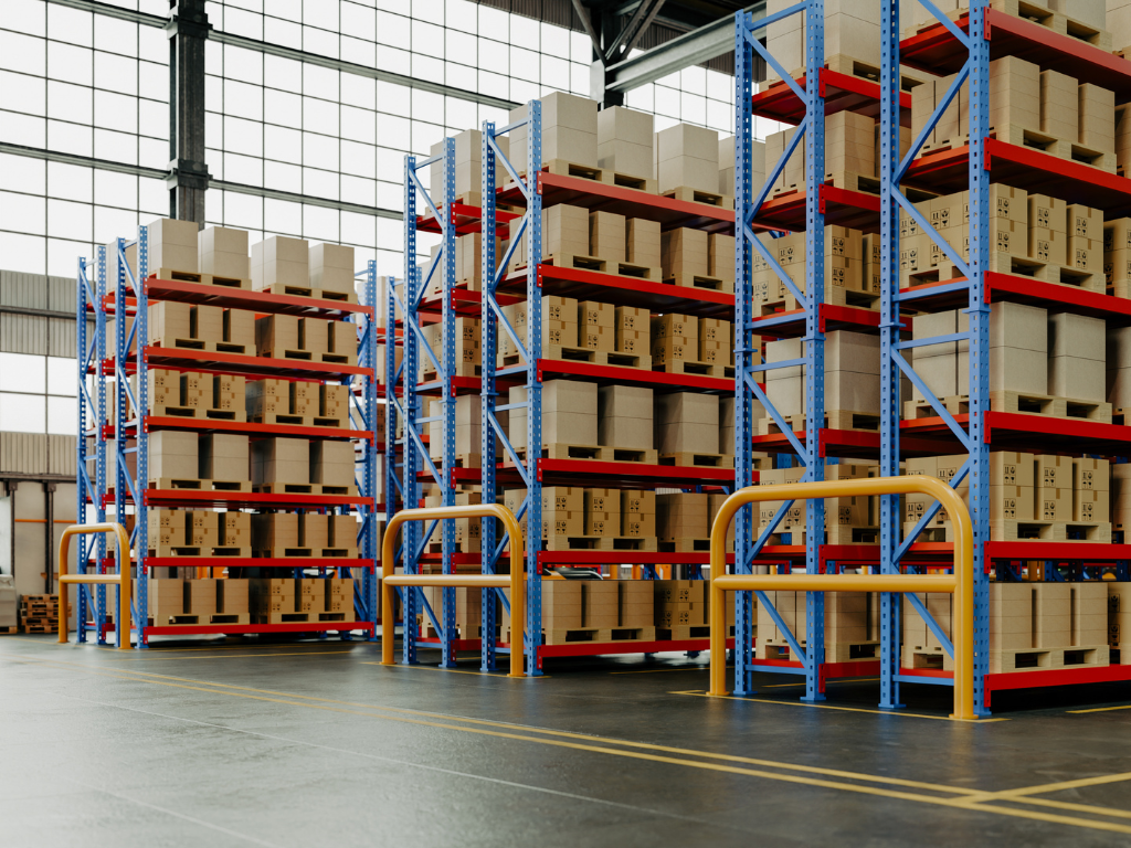 Two-level selective pallet racking in a 4-metre warehouse